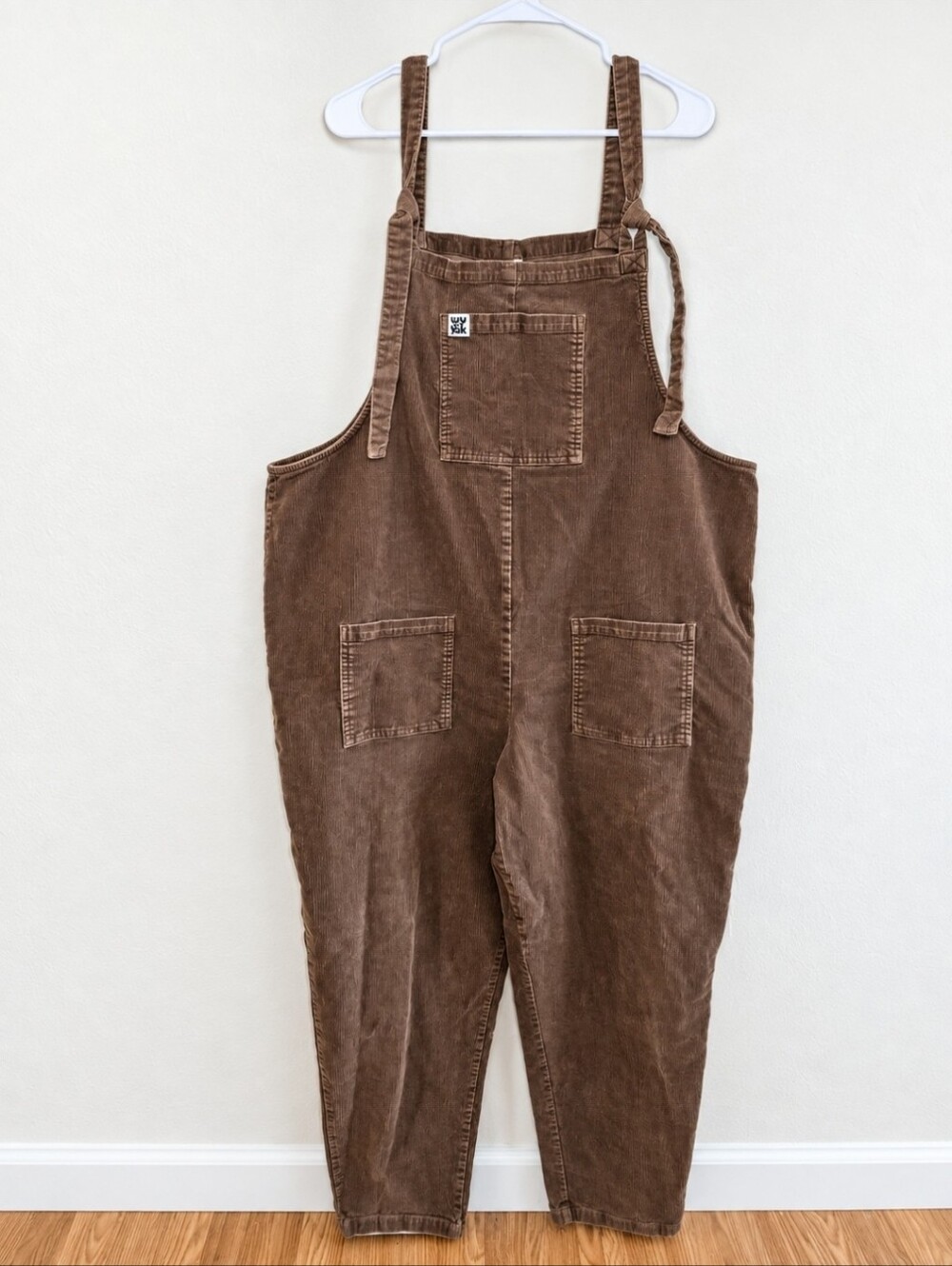 Lucy & Yak Original Corduroy Dungarees Womens 20R Brown Organic Cotton Overalls